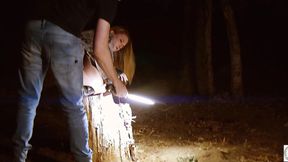 ”Spanked & anally probed in the forest”