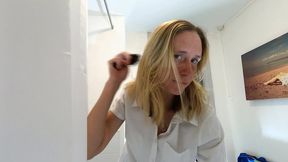 Danielle Brushing Her Hair In The Mirror 3 (4K)