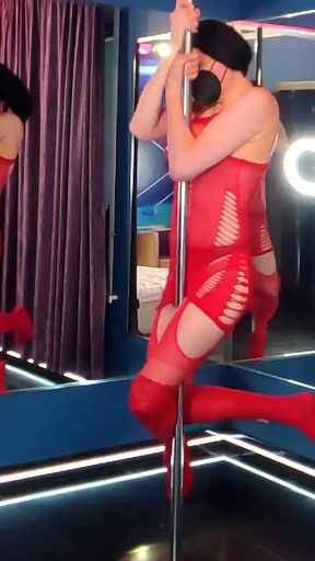 She Dances in a Red Bodysuit, as if Someone Is Going to Take Her Right at the Pylon