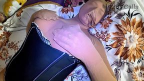 pantyhose encasement joi. nylon oral tease, masturbation & cumshot on covered face