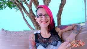frotinha and friend fucking the delicious colored haired, skinny slut who likes two cocks