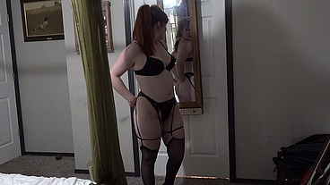 Step Sister Shows Off Her New Lingerie Part 1 - Cock Ninja Studios - Dahlia Red