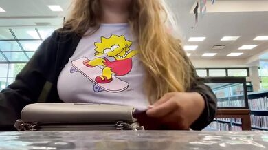 Mj Moore Flashing in the Library