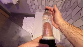 POV Morning Shower Cock Pump with a Big Bear Body