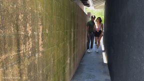 FUCKING IN DARK ALLYWAY - busty Latina public streets - HAILEY ROSE