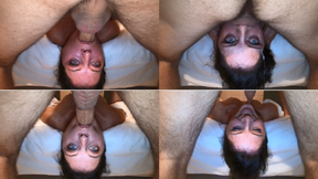 Face Fucked Upside Down and Cum down Throat