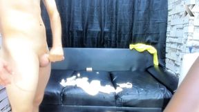 Amateur Latina teen gives a deepthroat blowjob