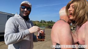 Superglued together by their nipples and fed pet food - Master Bex - MP4 HD