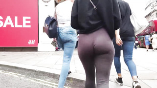 Candid Stretch Pants Backside Snigger