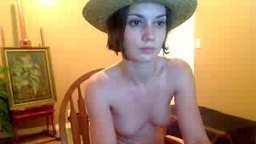 Fucking hard on the excersise ball - fucking her pussy with an ass to the camera