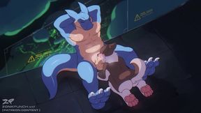 Gay Dragon And Cartoon Dog Fuck In Airlock