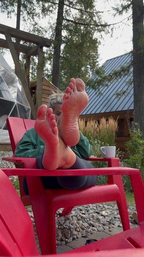 Candid Mother-in-Law's Soft Sexy Dick Destroying Soles!