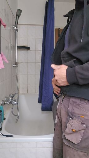 A well-deserved shower after a hard day's work