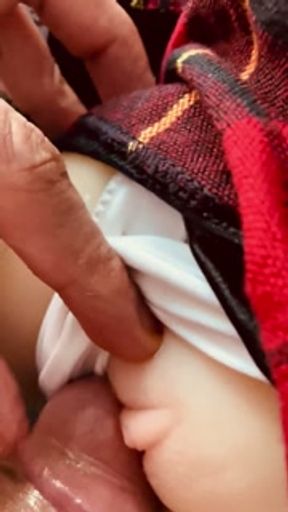 petite babe coed doll in skirt fucked by monster cock