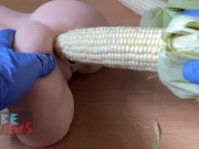 Fucked by 2 corn on cobs