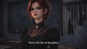 Strict Professor Publicly Spanks Late Student in Front of the Class POV