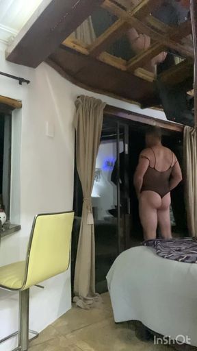 Sexy lingerie outside
