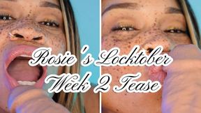 Rosie's Locktober Week 2 Tease: Teasing Cock Kissing- Ebony Femdom Goddess Rosie Reed Locktober Chastity Tease- standard definition