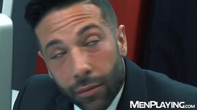 Office coworkers Hector de Silva and Sebastian Reiss raw breed