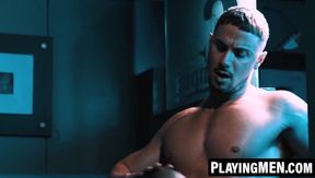 PlayingMen.com - Skyy Knox and Jason Vario's sweaty rough anal pounding