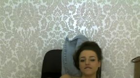 Young Brunette Stips