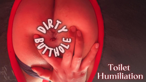 Dirty Butthole Toilet Humiliation POV