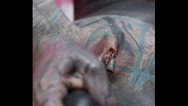 Anal Stretching, Gape in Work Clothes Squirt and Paint