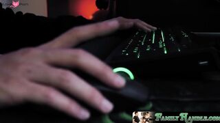 Step-Brother's Hot Stepsister Catches Him Jerking Off And Gives A Surprise Blowjob