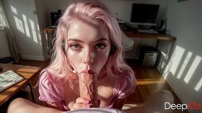 my stepsister sucked my thick cock and swallowed all my sweet cum![ai]