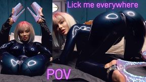 Lick your rubber doll & MASKING POV