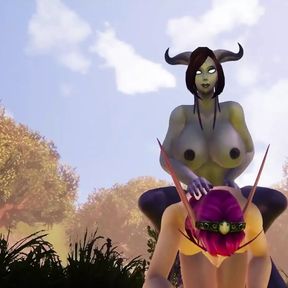 Draenei Futa Dickgirl Fucks Hot Elf - Warcraft Porn Parody