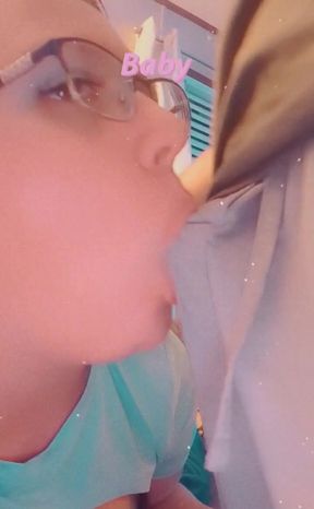 Taking videos of me playing with his dick with my mouth this is so much fun