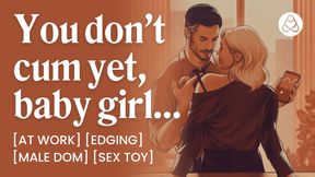 ASMR Audio Porn: Daddy Dom Edges His Coworker in the Office - Orgasm Control &amp; Secret Public Sex - Erotic Audio Roleplay for Wo