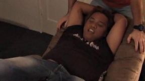 What do two tickle pros and their friend do on a boring Christmas day? They convince their cute Asian buddy to let them tie and tickle him. Azer gets tied to the recliner and tickled mercilessly by Mike and Ricky.