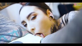 burlesque tattoo beauty with big boobs gives anal fuck with strap-on (goth, punk, alt porn) zf033
