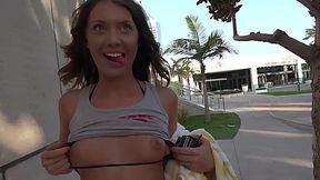 Russian slut Elena Koshka is horny teen ready to show off herself at public