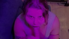 Chubby Sexy Nubile Sucks Dick at Party, Big Tit Facial
