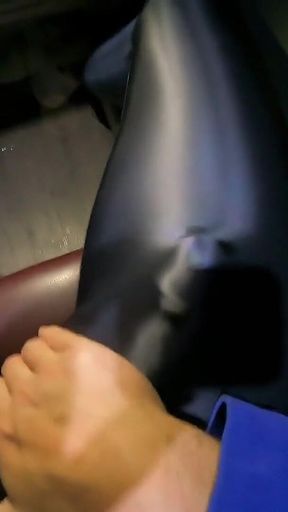 I Cum in Supertight Leggings on the Bus Getting Back From Training
