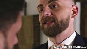 Classy businessmen Manuel Reyes and Zac Johnson bareback