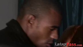 Wild sub beauty cuffed and ass hammered with big black dick