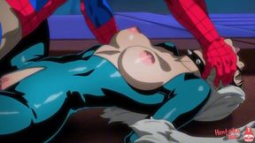 Hentai. Spider-man Wanted To Catch A Criminal, But It Turned Out To Be Bdsm Sex With A Bitch Catwoman