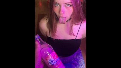 cat girl and cum in mouth