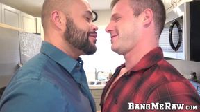 Beefy Brian Bonds and Damien Kilauea have nasty bareback in the kitchen