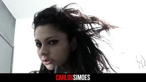 Hot Girl Styling Her Hair and Wiggling Her Booty