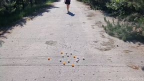 Ping Pong Balls Getting Crushed Outside