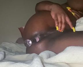 DIGGING OUT MY TIGHT ASS TO HELP ME RELAX.