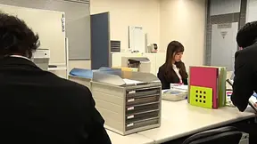 Anri Hoshizaki Gets Horny Office Desk Orgasms Solo Masturbation Style
