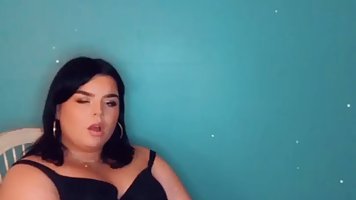 Passionate BBW brunette, Ms Kristina is slowly taking off her clothes in front of the camera