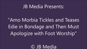 Amo Teases Edie with Tickling and Foot Worship - WMV