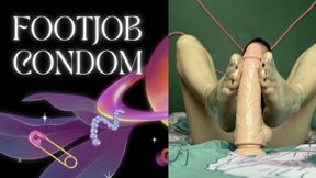 footjob condom dildo